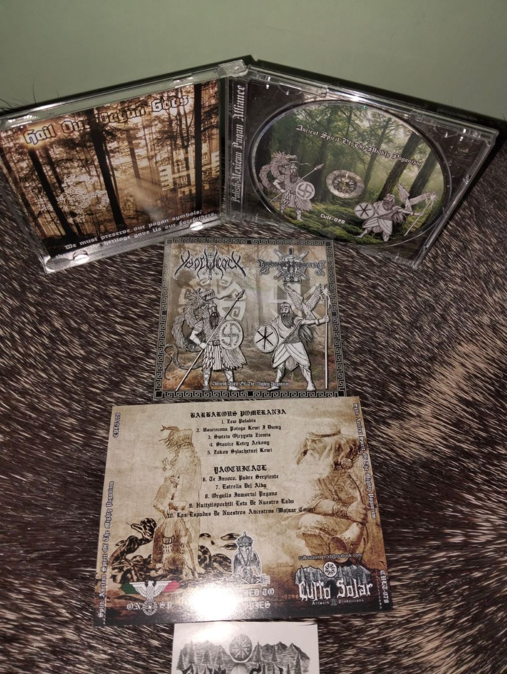 Yaocuicatl/Barbarous Pomerania : Ancient Spirit Of The Mighty Paganism cd  - Culto Solar image 1