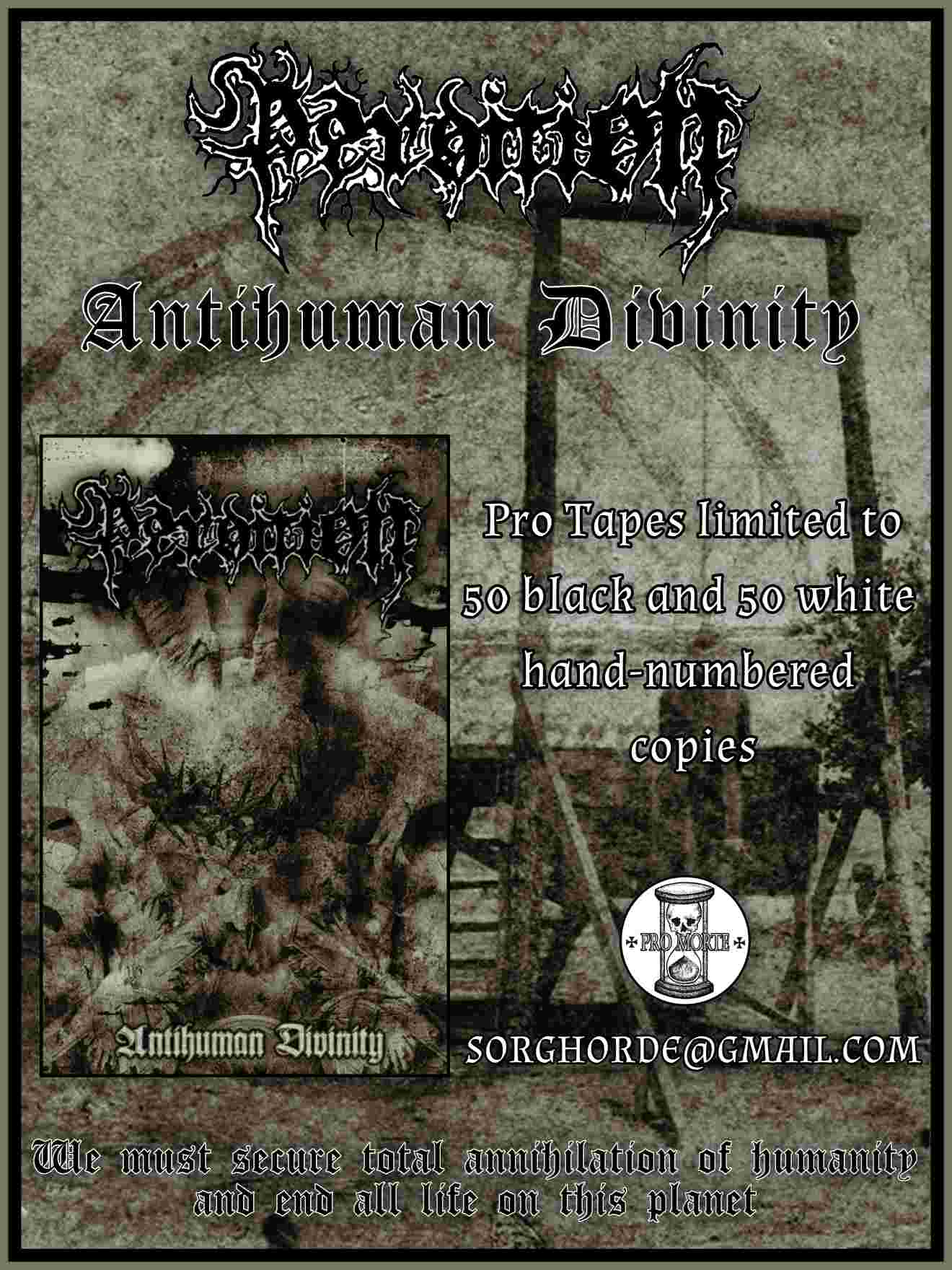 Perdition - Antihuman Divinity  (Blaze of Perdition) black  tape  - Pro Morte image 1