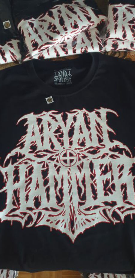 Aryan Hammer official t-shirt  black lim.25 - Old Forest Production image 1