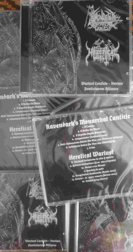 Ravendark's Monarchal Canticle/Heretical Warlust - split cd - Old Forest Production/Winter Solace Prod. image 2