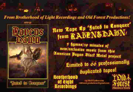 RAVENS DAWN -  Fated to Conquer tape - Old Forest Production image 1