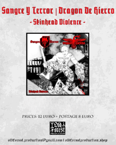 Sangre y Terror / Dragón de Hierro- Skinhead Violence split cd   - Old Forest Production image 2