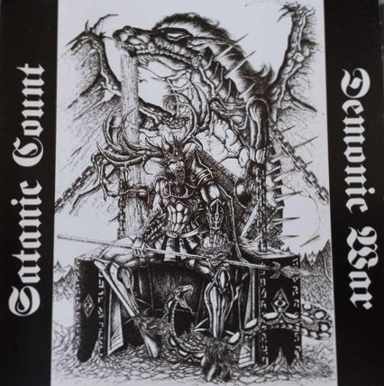 Satanic Count (Ecuador)/ Demonic War (Ecuador) | Satanic War - Split  cd  - Consumed By The Flames Productions  image 1